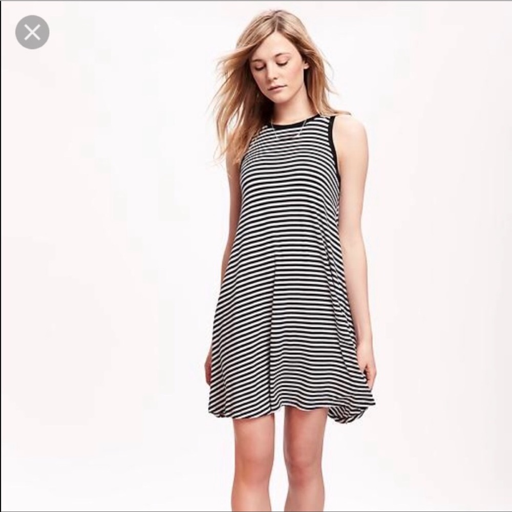 NWT Old Navy Striped Jersey Tank Swing Dress